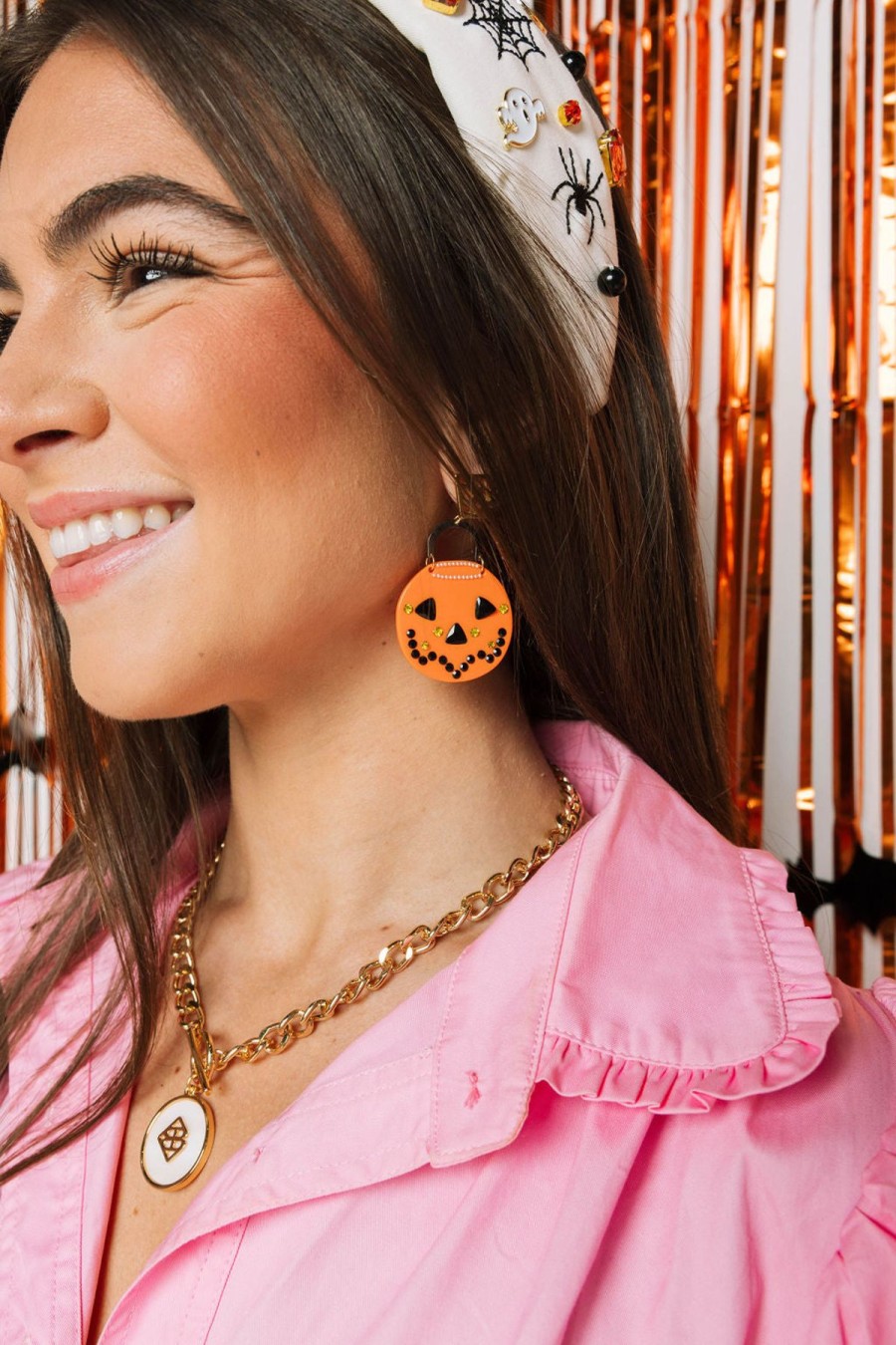 Accessories Brianna Cannon | Jack-O-Lantern Candy Bucket Earrings