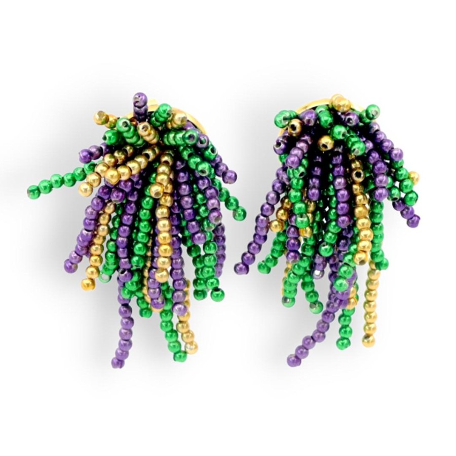 Accessories Brianna Cannon | Mardi Gras Beaded Earrings