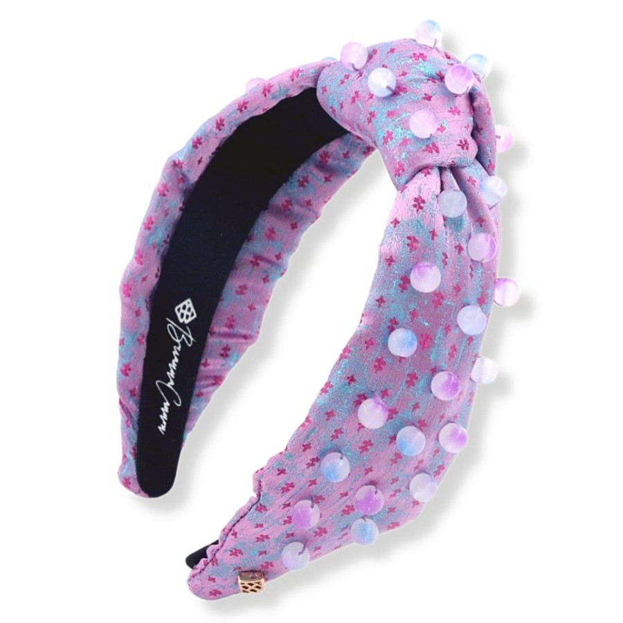 Accessories Brianna Cannon | Lavender Shimmer Headband With Opaque Beads