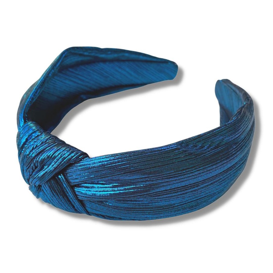 Patriotic Brianna Cannon | Blue Metallic Knotted Headband