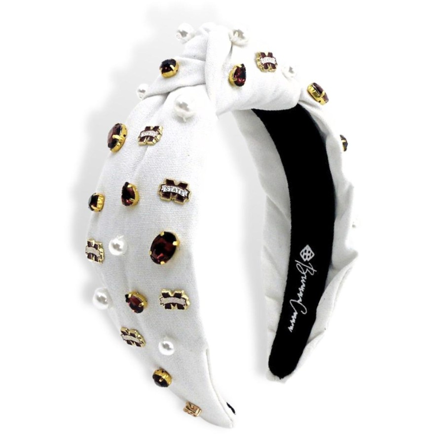 Accessories Brianna Cannon | White Mississippi State University Logo Headband