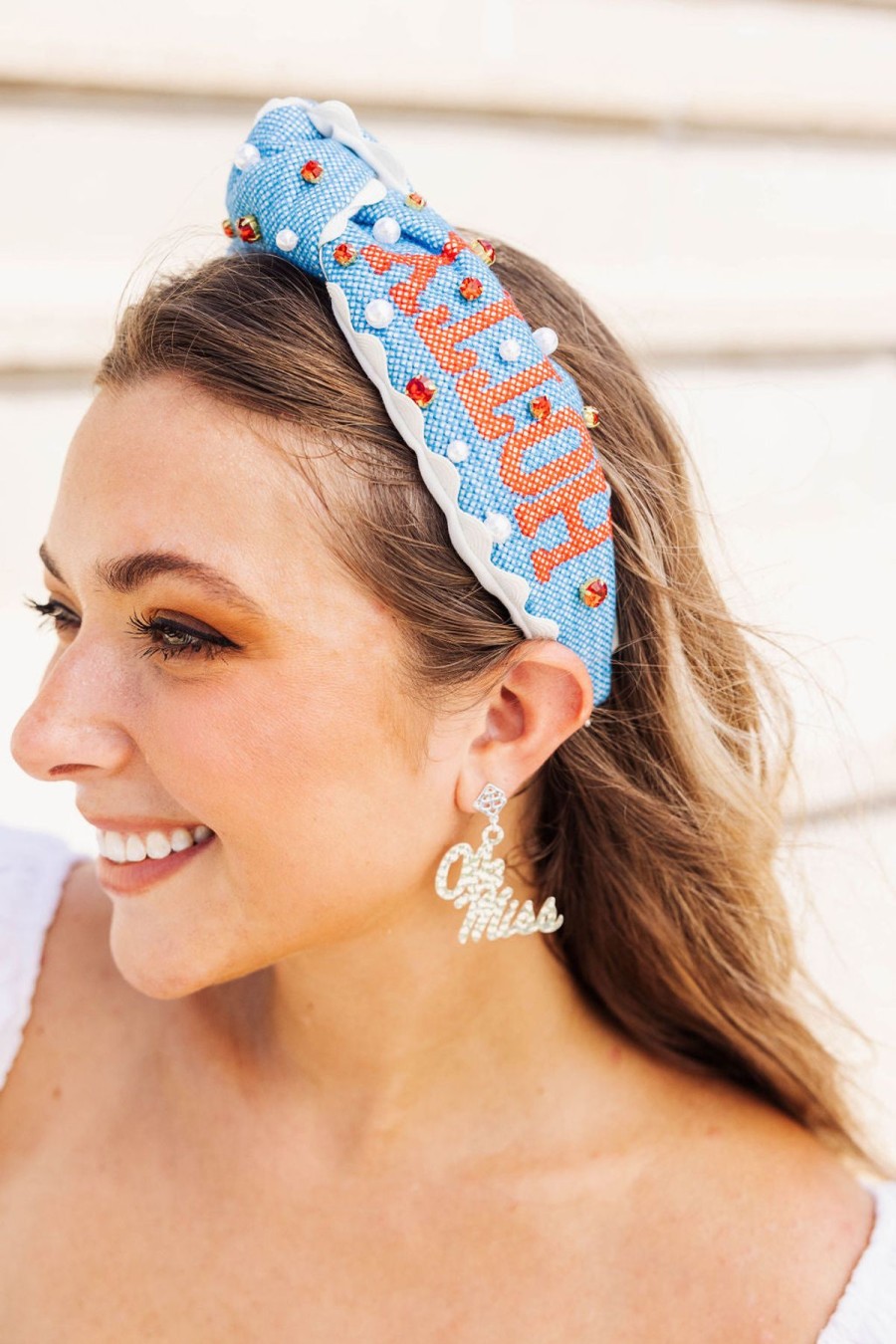 Accessories Brianna Cannon | Adult Size Hotty Toddy Cross Stitch Headband