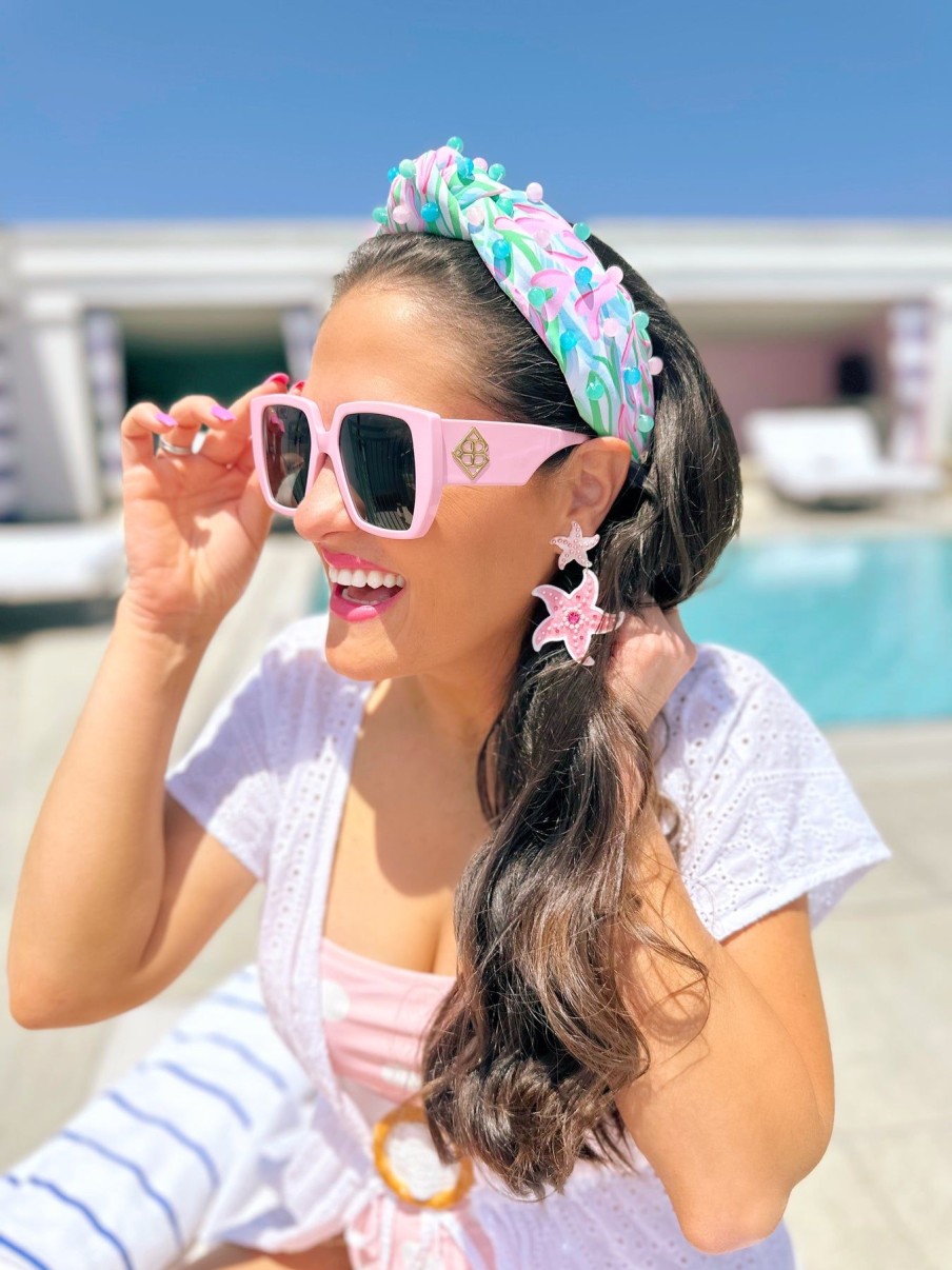 Accessories Brianna Cannon | Perfect Pink Bc Square Sunglasses With Polarized Lenses