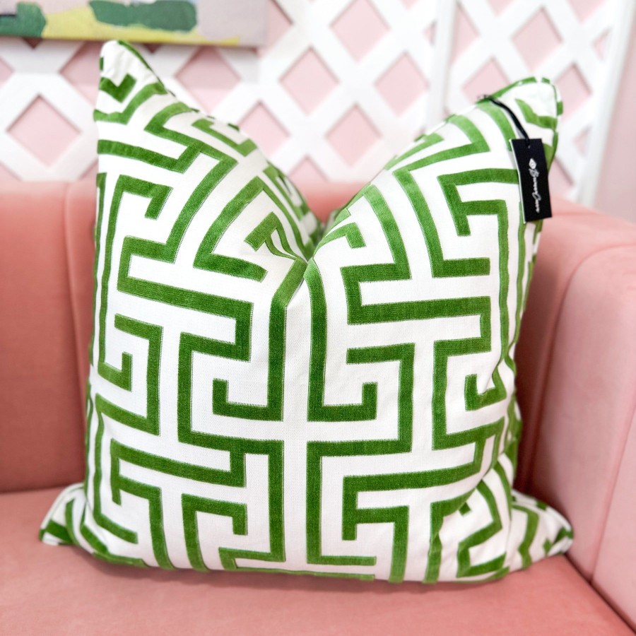 Accessories Brianna Cannon | Thibaut Designer Pillow Cover - Ming Trail In Green