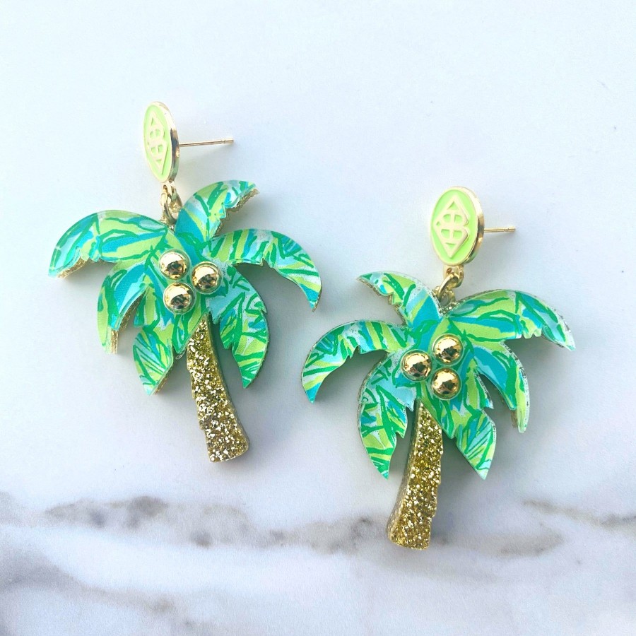 Accessories Brianna Cannon | Summer 2021 - Palm Beach Palm Tree Earrings