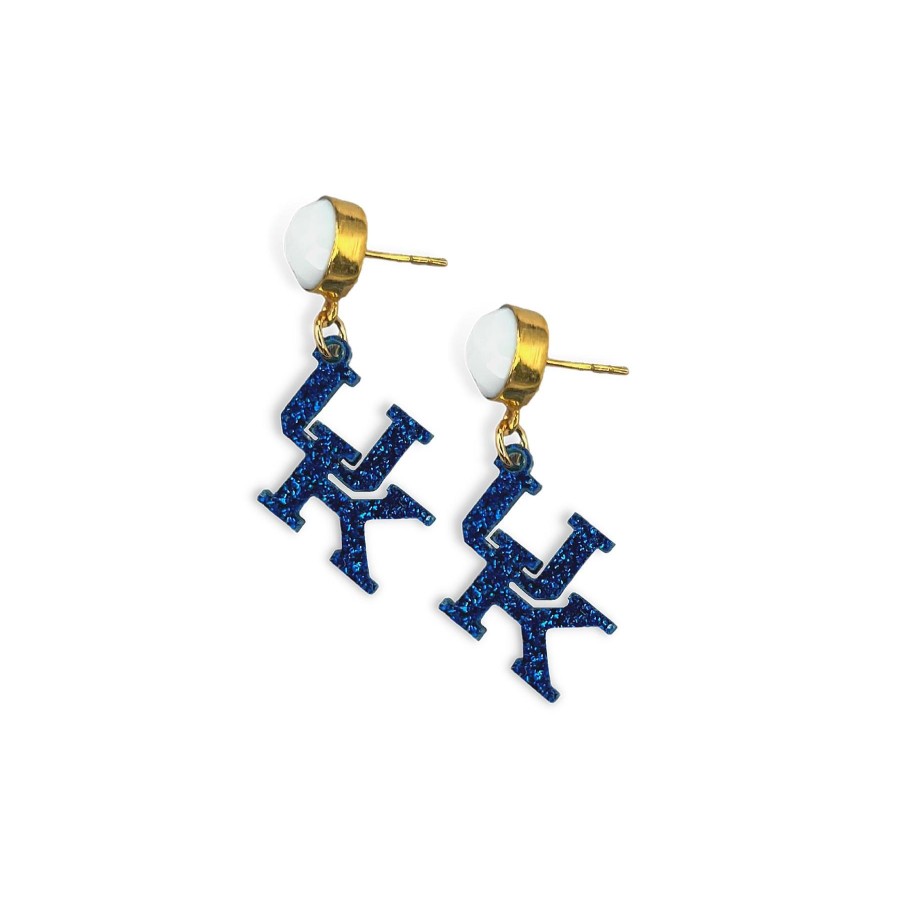 Accessories Brianna Cannon | Mini Kentucky Blue Glitter Uk Earrings