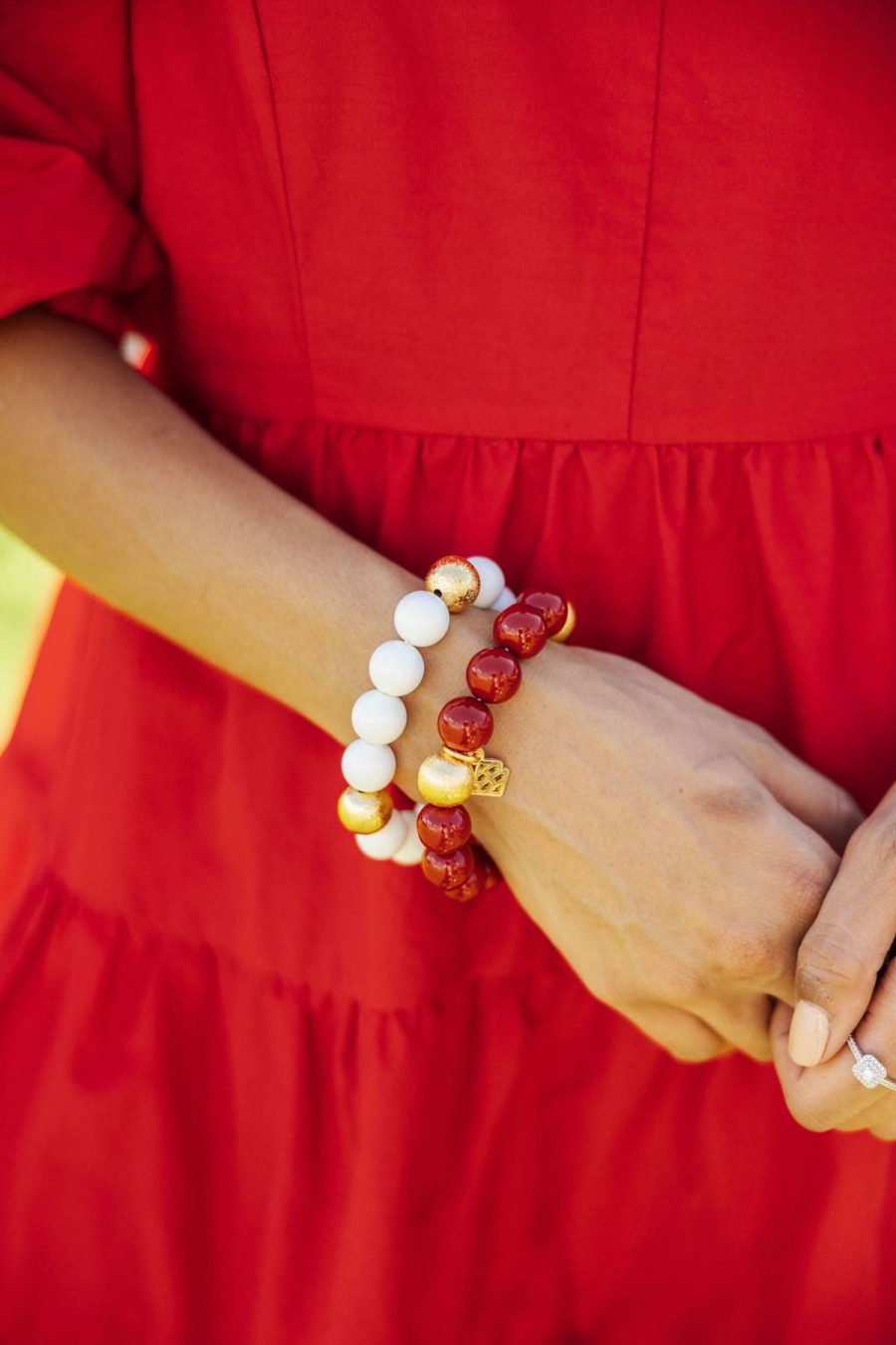 Accessories Brianna Cannon | Crimson Beaded Brianna Bracelet