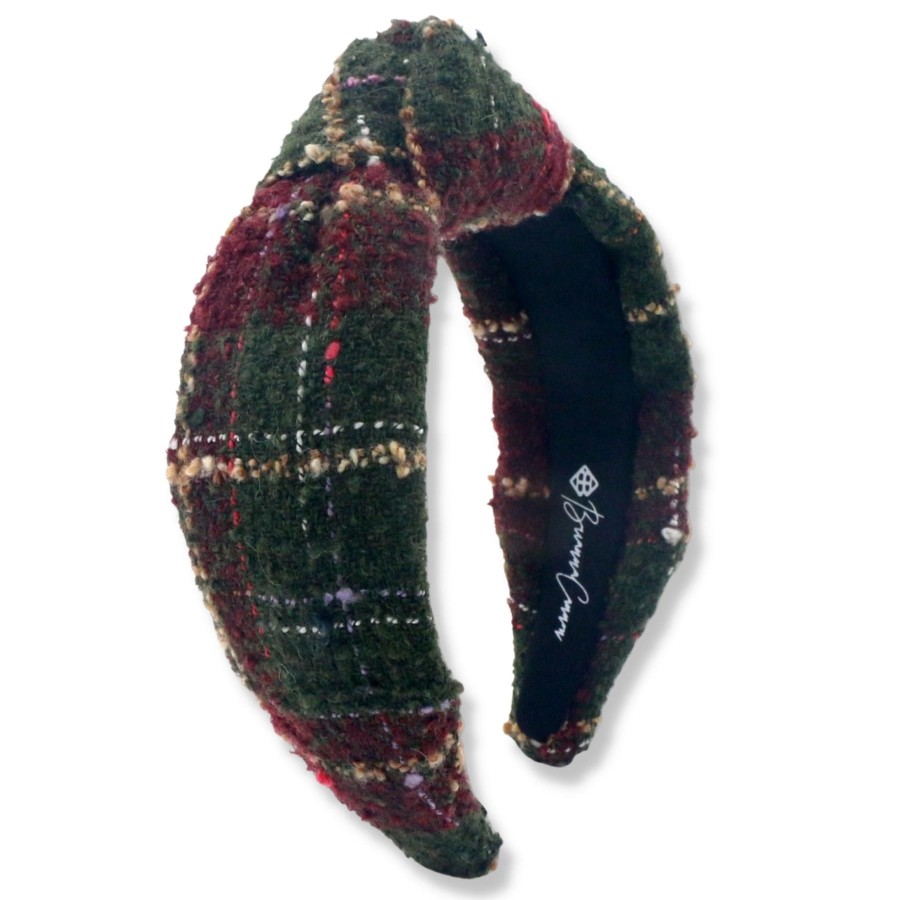 Accessories Brianna Cannon | Green Winter Tweed Headband