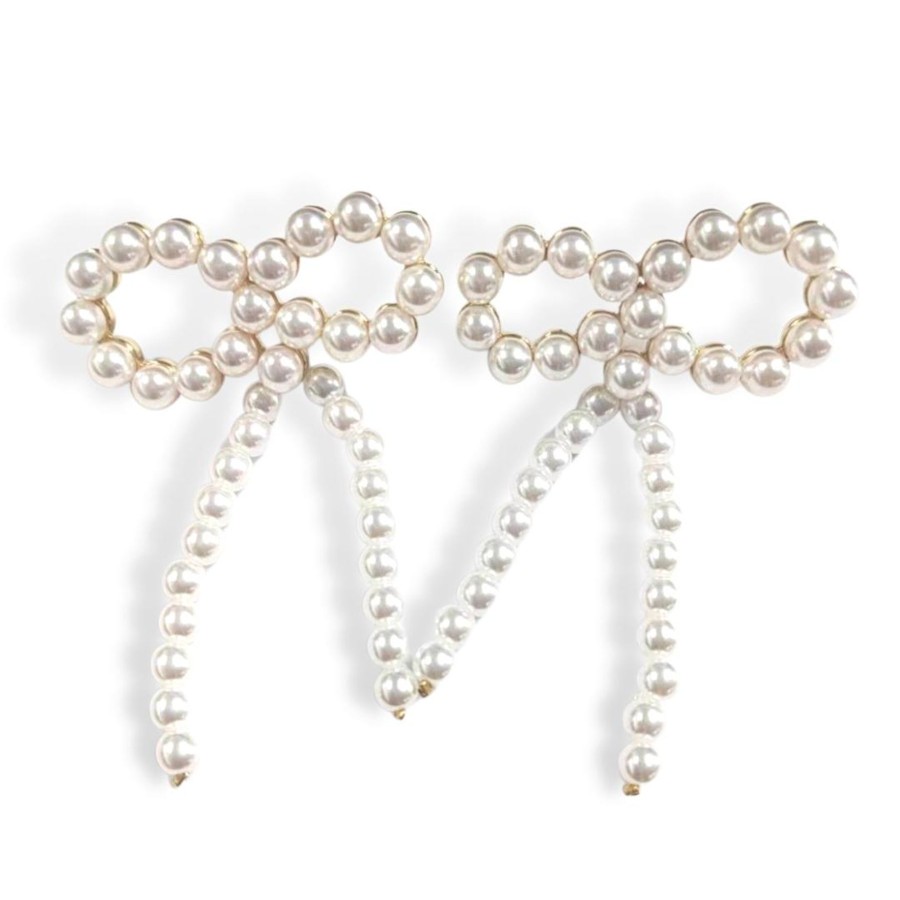 Accessories Brianna Cannon | Pearl Bow Earrings