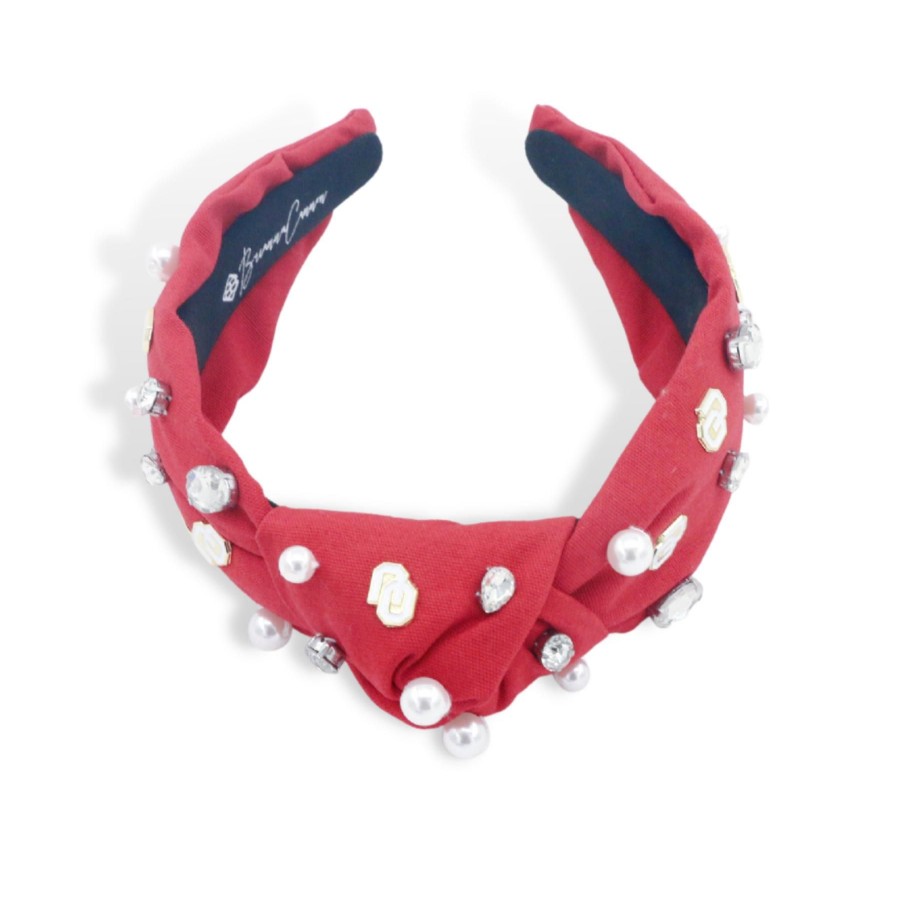 Accessories Brianna Cannon | Crimson University Of Oklahoma Logo Headband