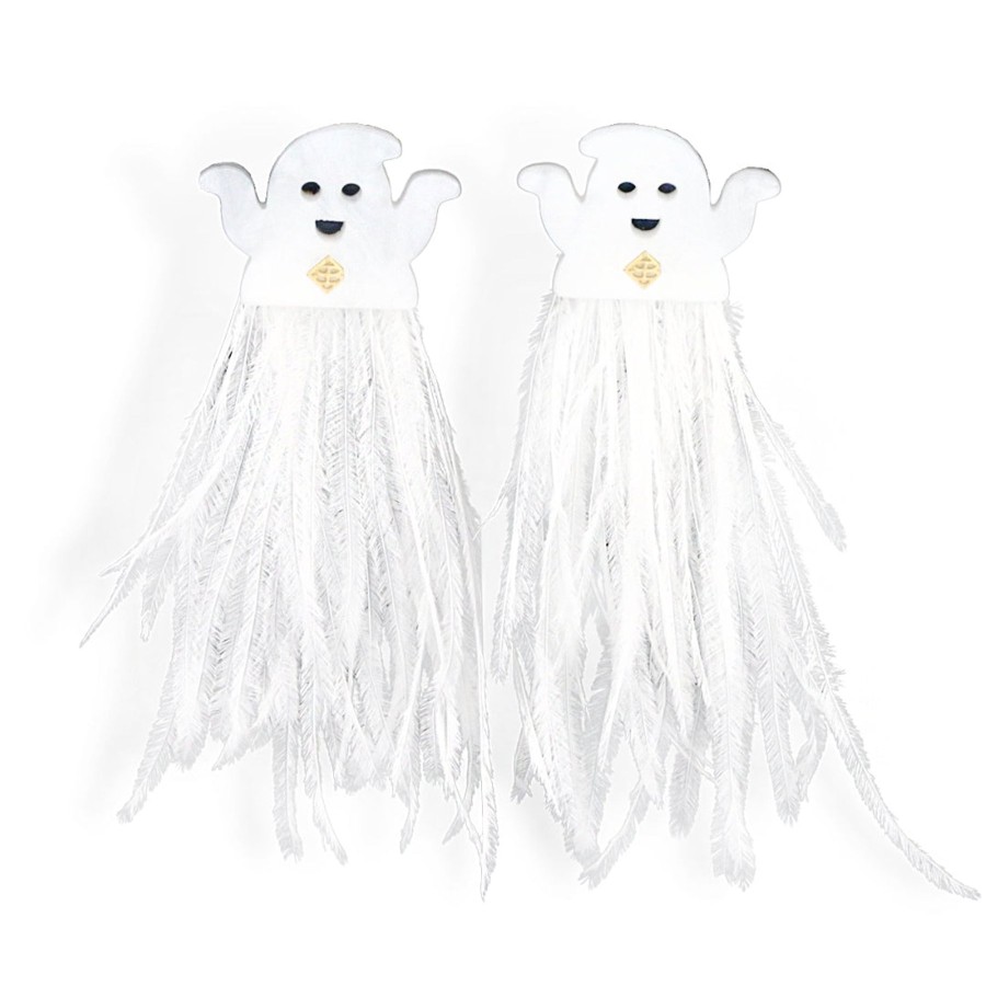 Halloween Brianna Cannon | Friendly Ghost Feather Earrings