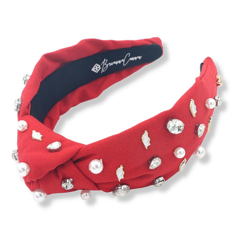 Accessories Brianna Cannon | Cardinal Red University Of Arkansas Logo Headband