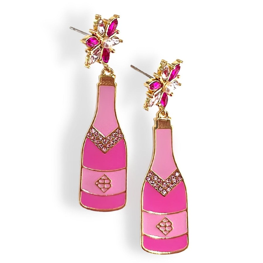 Accessories Brianna Cannon | Pink Celebration Champagne Earrings