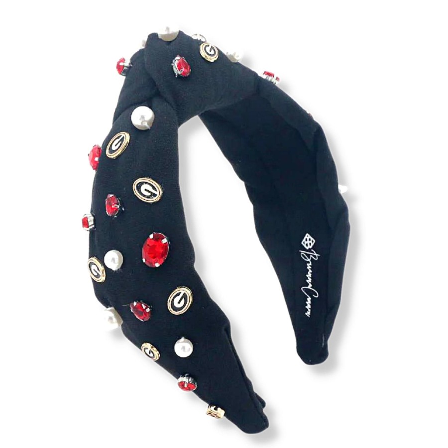 Accessories Brianna Cannon | Black University Of Georgia Logo Headband