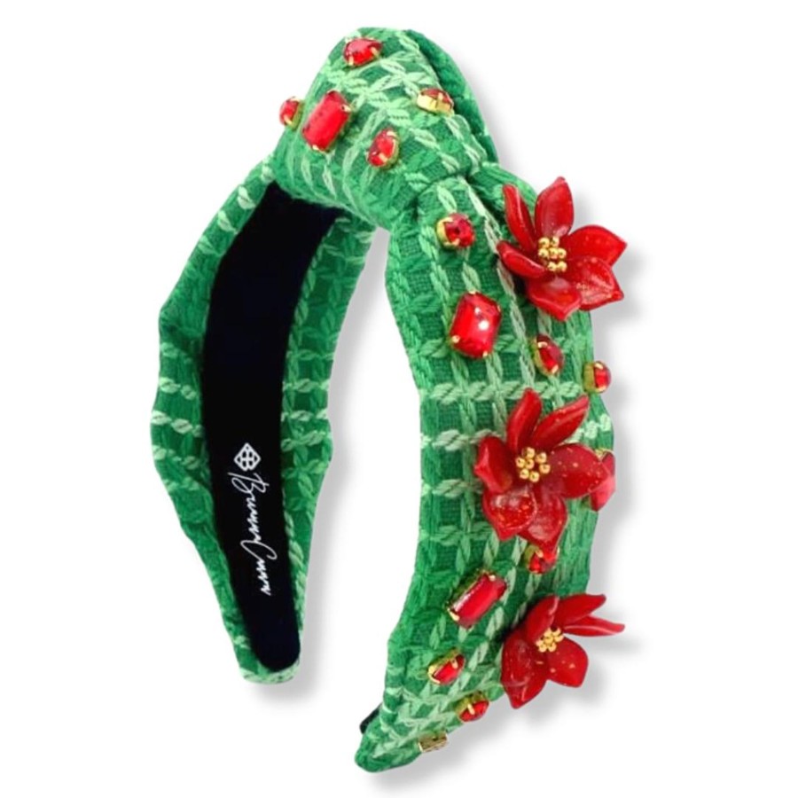 Accessories Brianna Cannon | Poinsettia Headband With Red Crystals