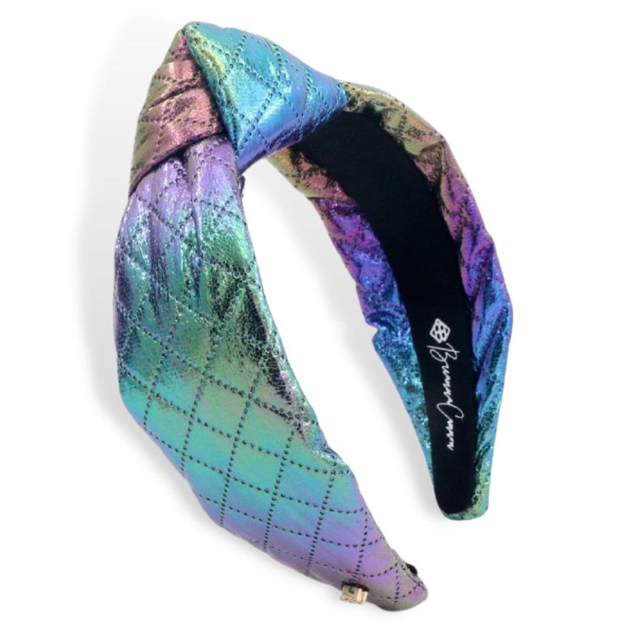 Accessories Brianna Cannon | Mermaid Shimmer Quilted Puff Headband