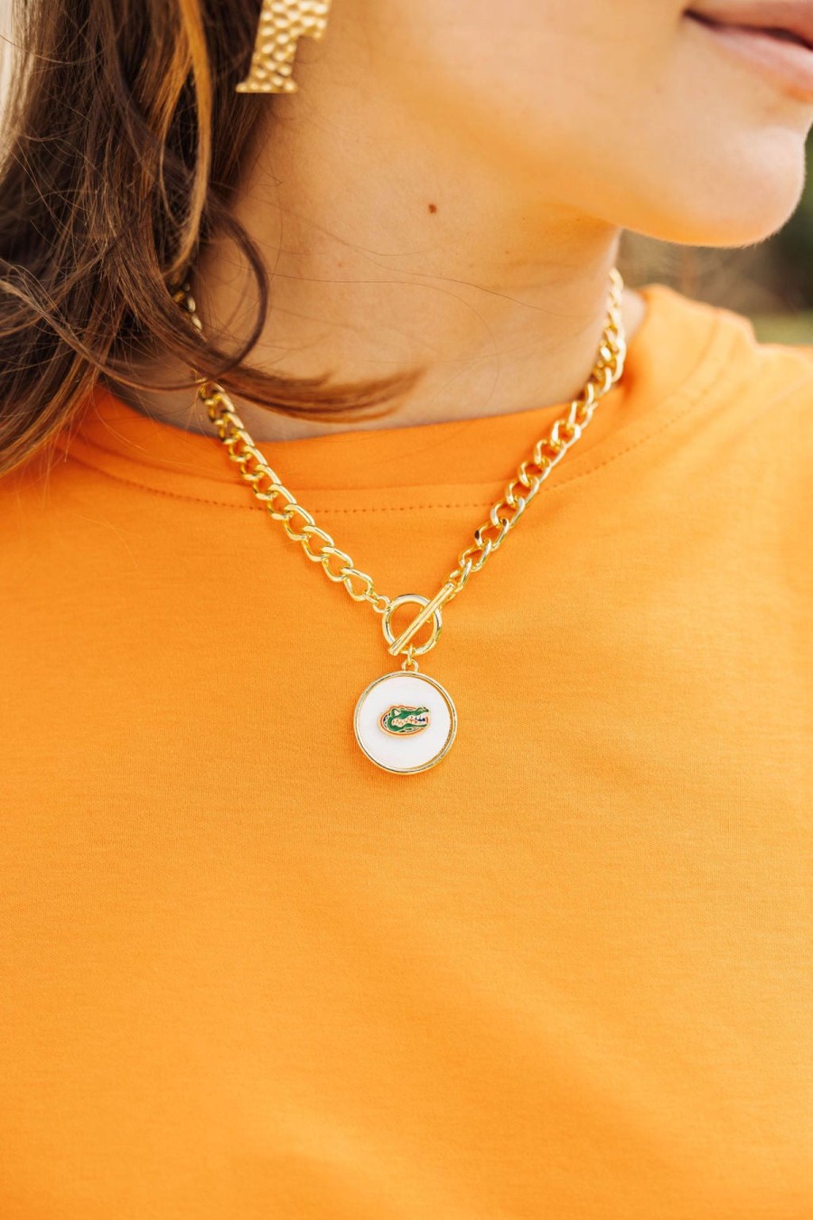 Accessories Brianna Cannon | University Of Florida Logo Necklace