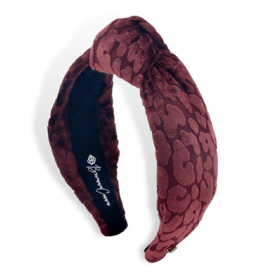 Accessories Brianna Cannon | Mauve Leopard Print Knotted Headband