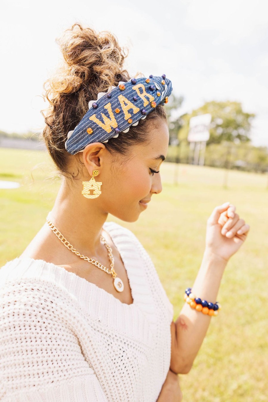 Accessories Brianna Cannon | Adult Size War Eagle Cross Stitch Headband