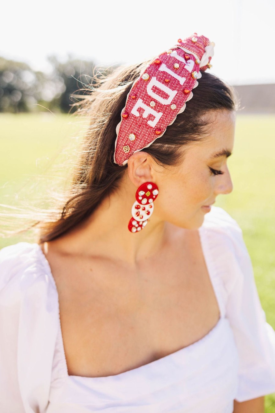 Accessories Brianna Cannon | Adult Size Roll Tide Cross Stitch Headband