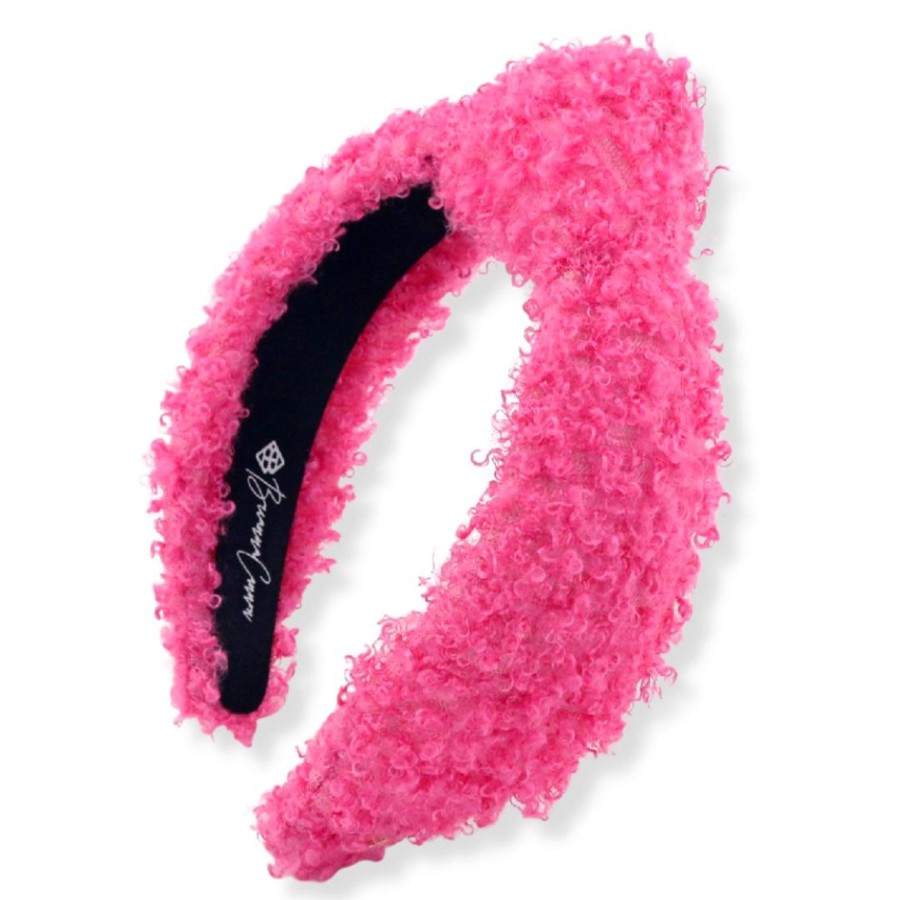 Pink Brianna Cannon | Hot Pink Boucle Knotted Headband