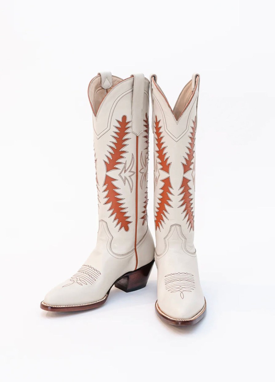 Boots Brianna Cannon | Petite Paloma Finnley Boot - Bone/Burnt Orange