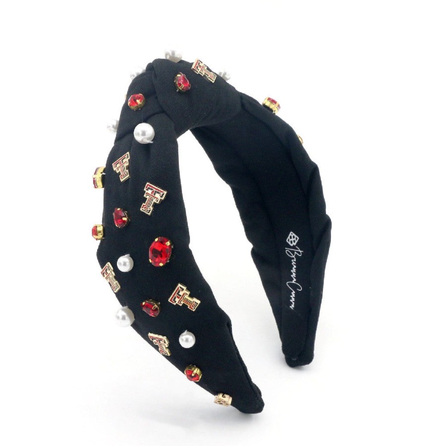 Accessories Brianna Cannon | Black Texas Tech Logo Headband