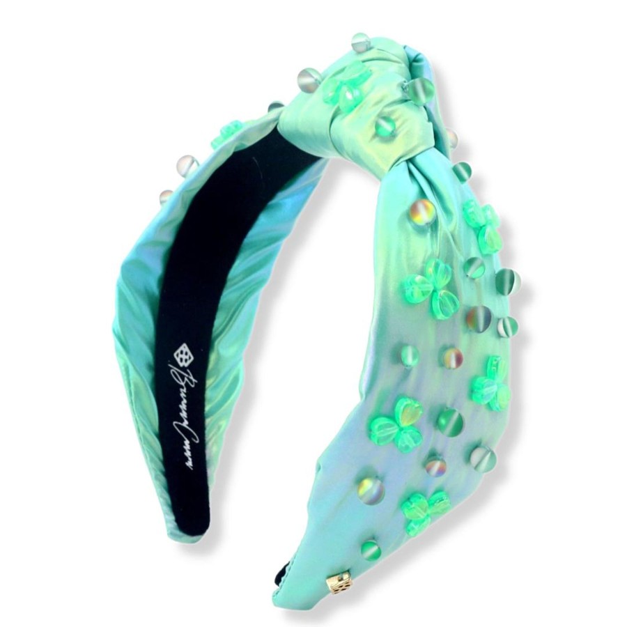 Accessories Brianna Cannon | Iridescent Shamrock Headband With Beads