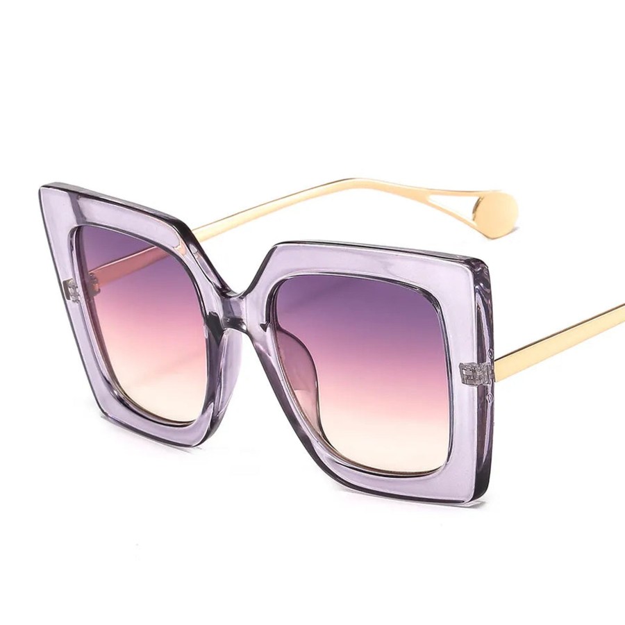 Accessories Brianna Cannon | Retro Lavender Square Frame Bc Sunglasses