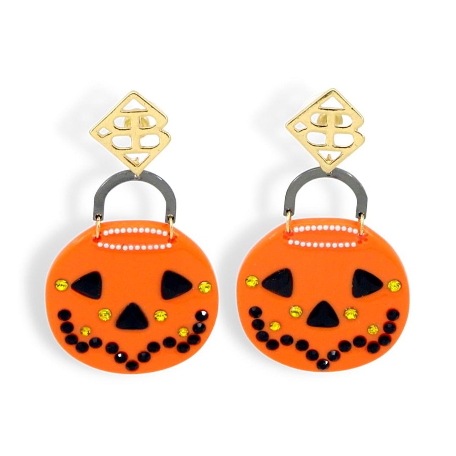 Halloween Brianna Cannon | Jack-O-Lantern Candy Bucket Earrings