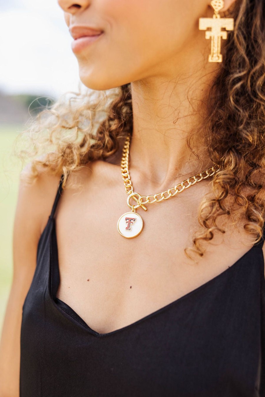 Accessories Brianna Cannon | Texas Tech Logo Necklace