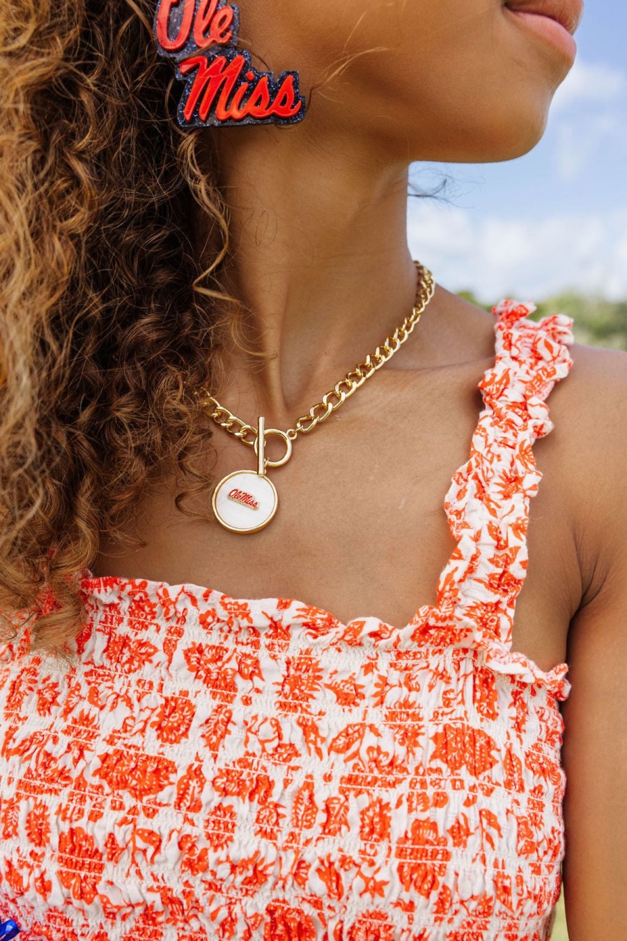 Accessories Brianna Cannon | Ole Miss Logo Necklace