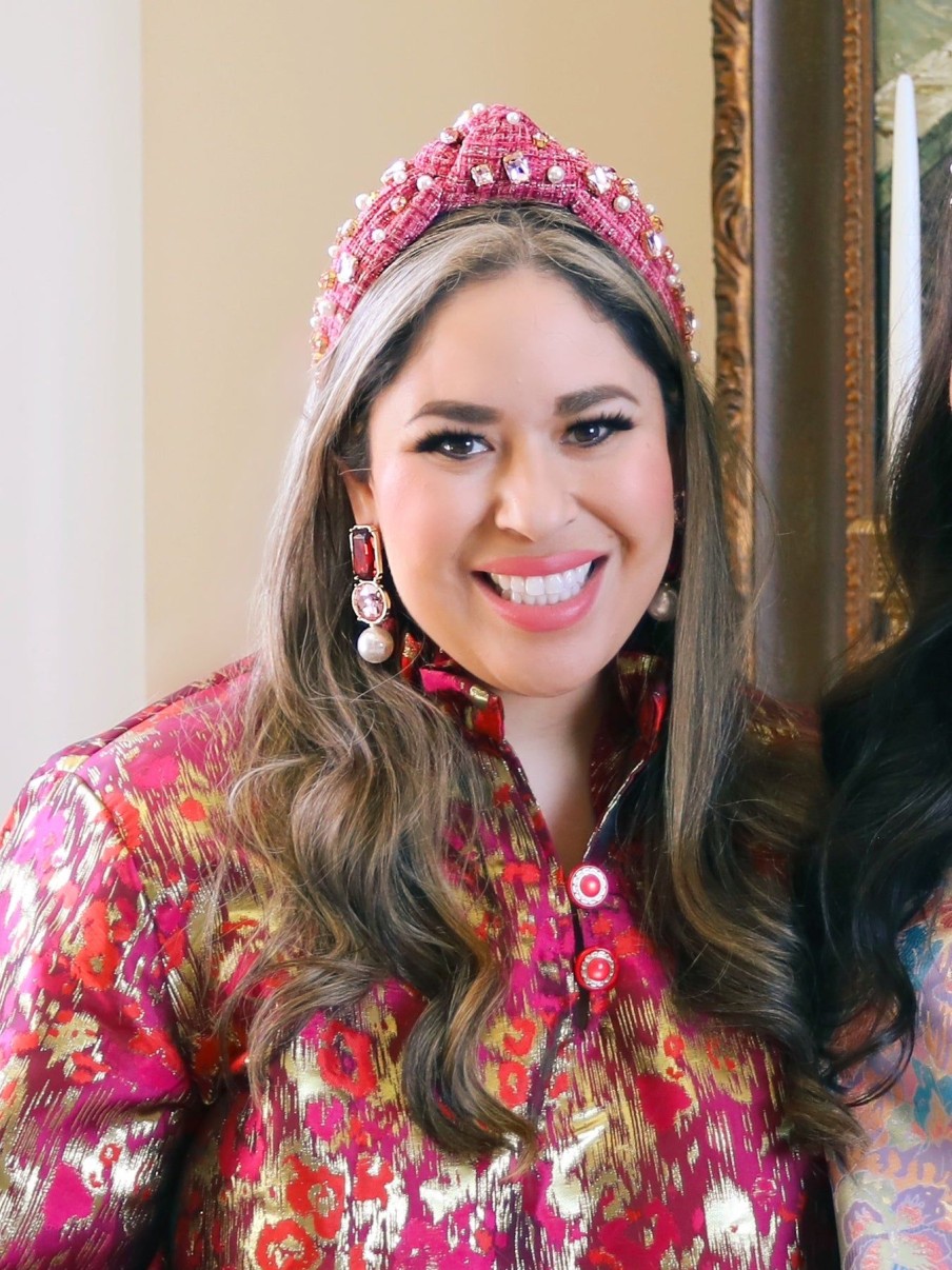 Accessories Brianna Cannon | Bc X Stylin Brunette - Maroon And Blush Jewel & Pearl Earrings