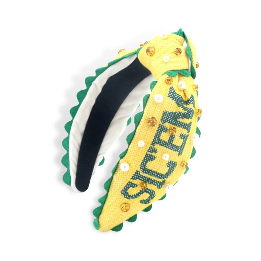 Accessories Brianna Cannon | Adult Size Sic'Em Bears Cross Stitch Headband