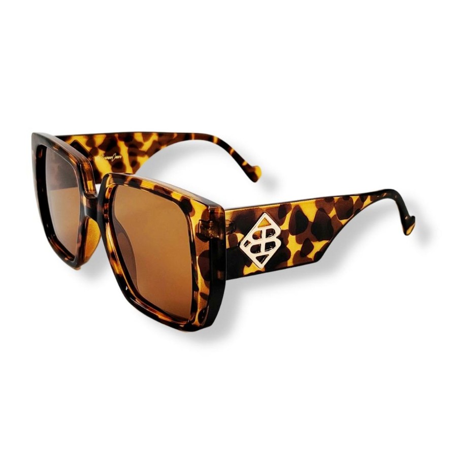 Accessories Brianna Cannon | Totally Tortoise Bc Square Sunglasses With Polarized Lenses