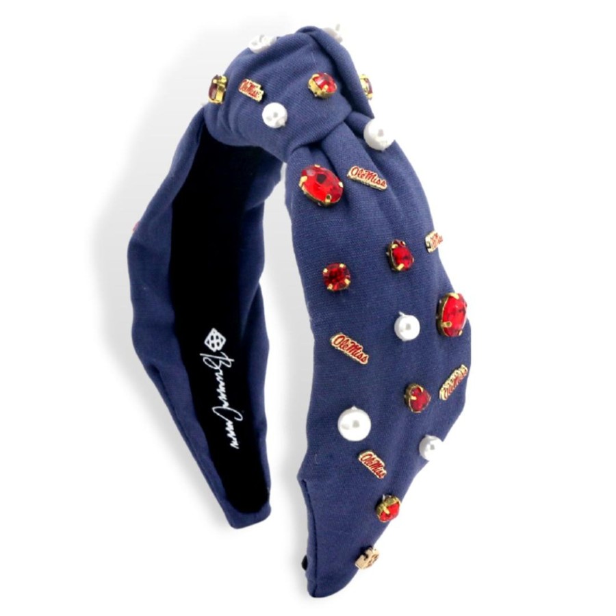 Accessories Brianna Cannon | Navy Ole Miss Logo Headband