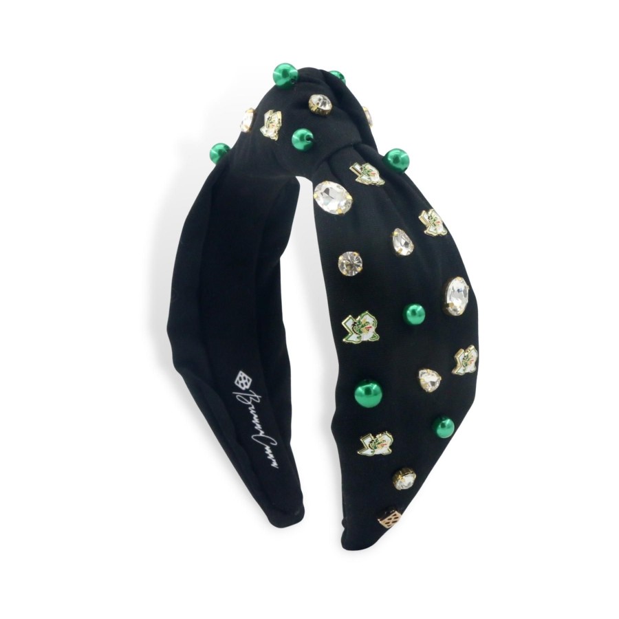 Accessories Brianna Cannon | Adult Size Southlake Carroll Logo Headband With Pearls And Crystals