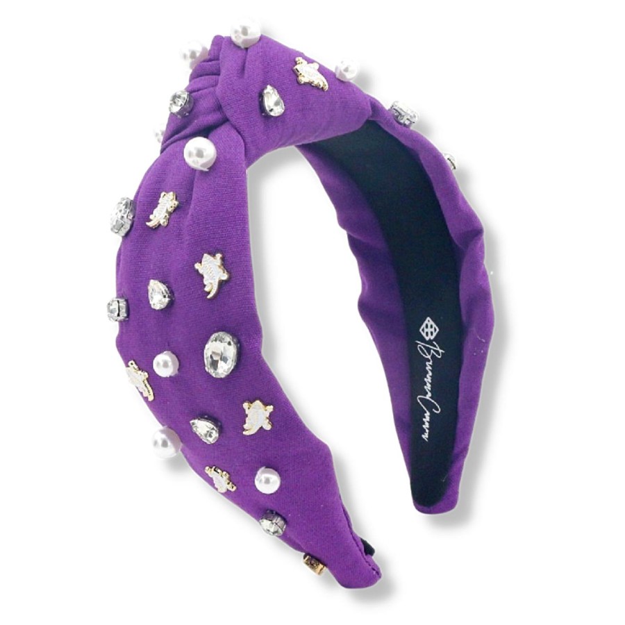 Accessories Brianna Cannon | Purple Tcu Logo Headband