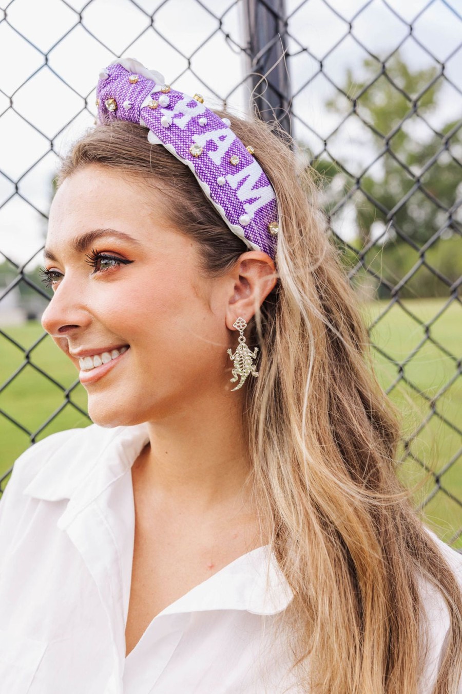 Accessories Brianna Cannon | Adult Size Riff Ram Cross Stitch Headband