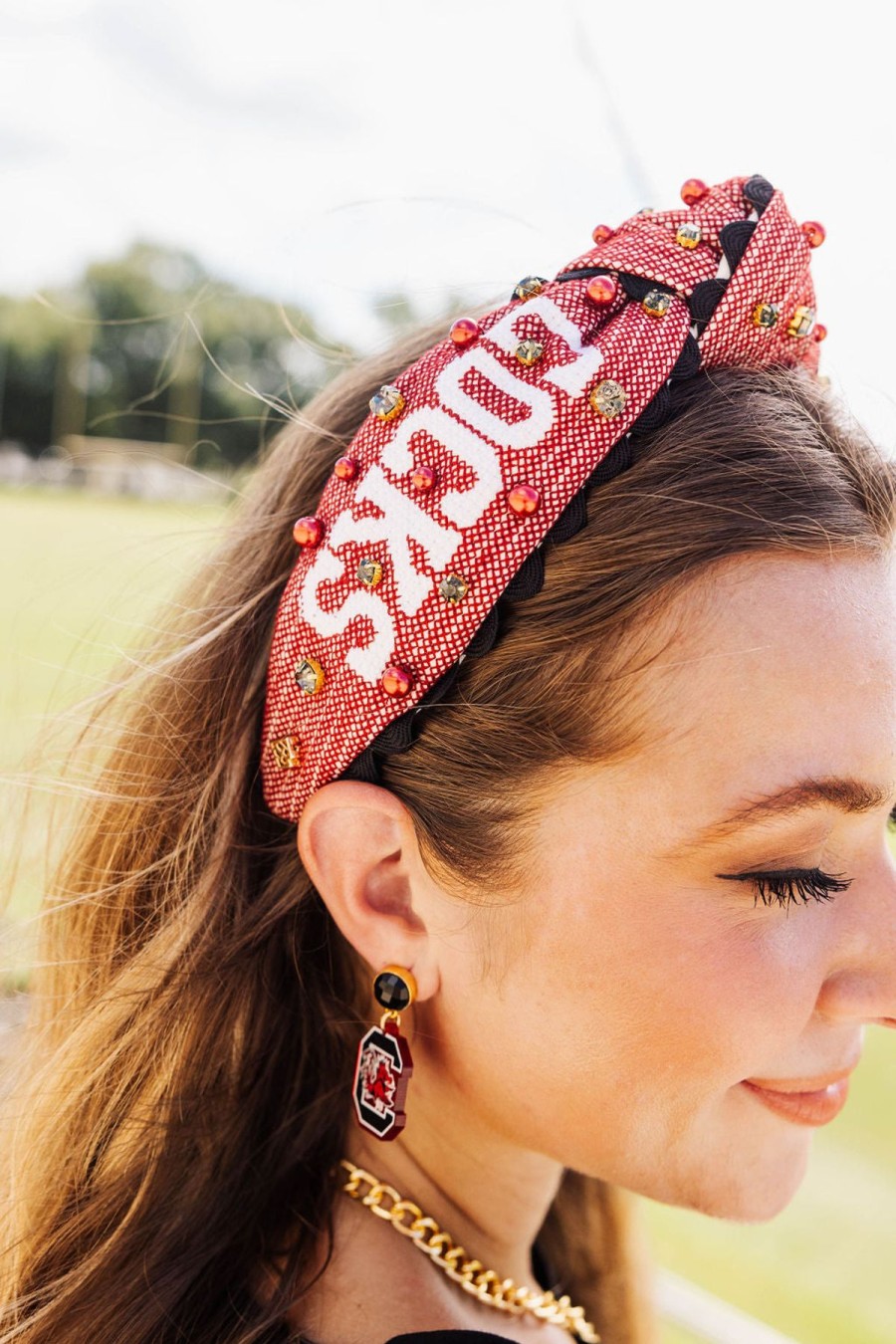 Accessories Brianna Cannon | Adult Size Cocks Cross Stitch Headband