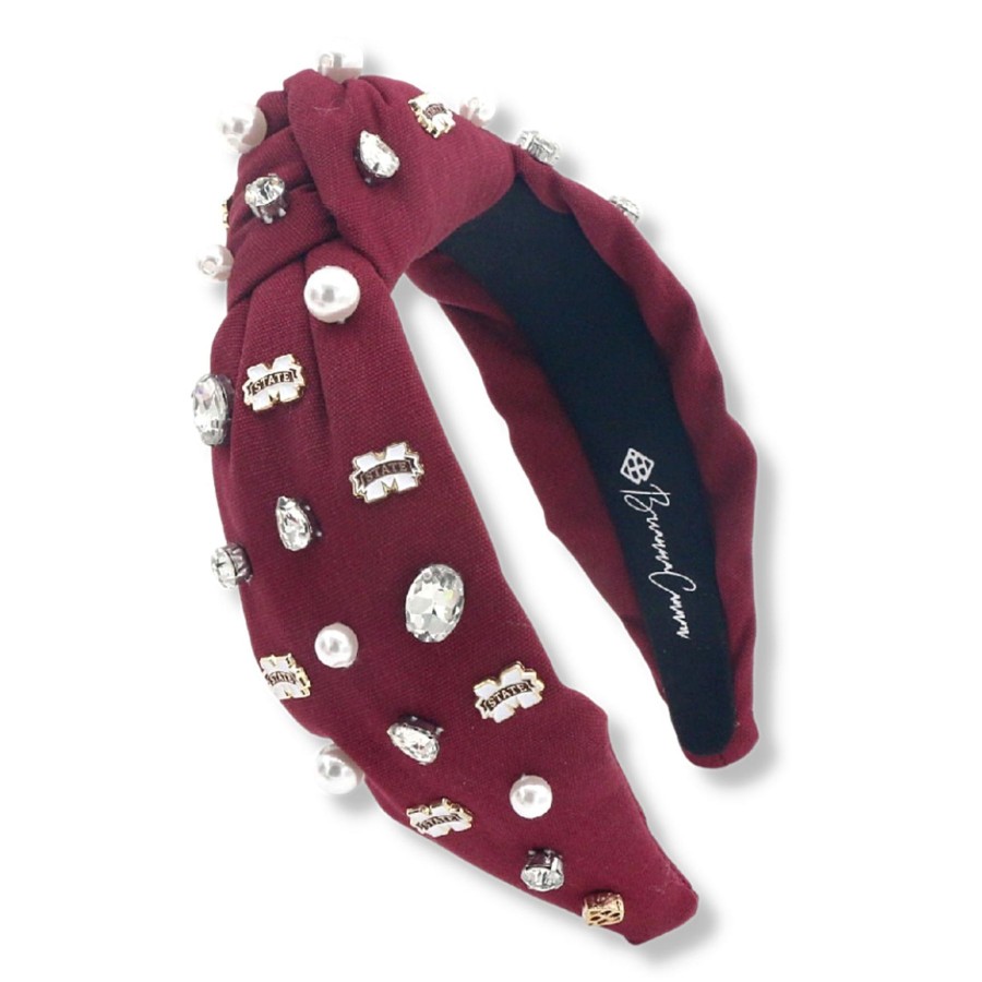 Accessories Brianna Cannon | Maroon Mississippi State Logo Headband