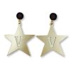 Accessories Brianna Cannon | Vanderbilt Gold Tone Star Earrings With Black Druzy