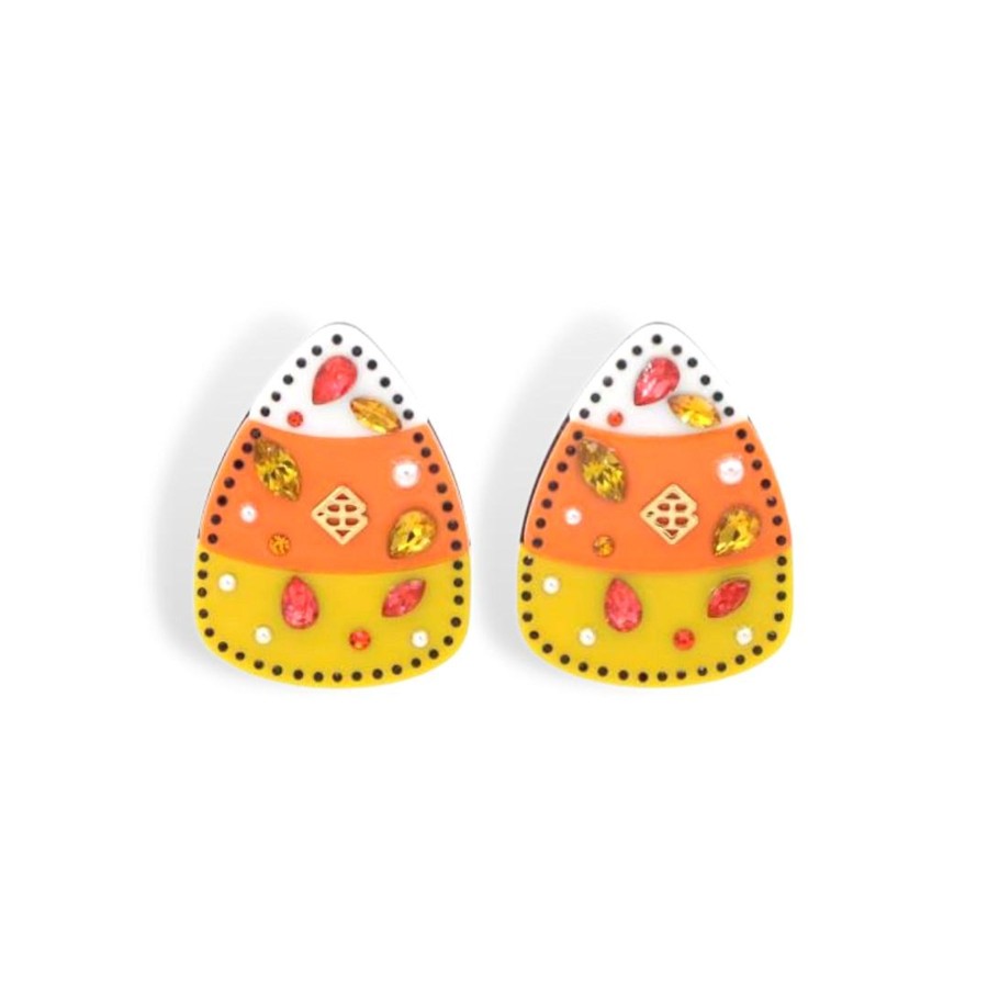 Accessories Brianna Cannon | Large Candy Corn Stud Earrings