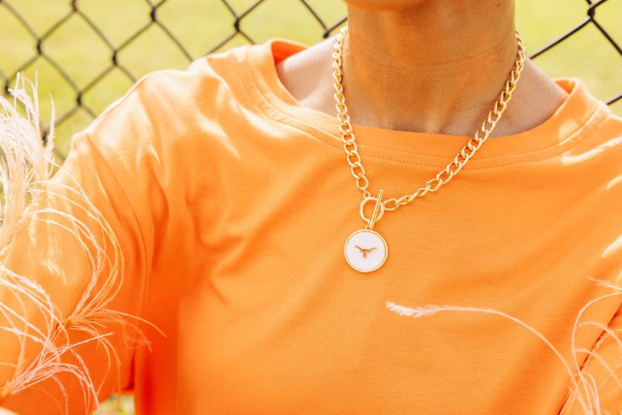 Accessories Brianna Cannon | University Of Texas Logo Necklace