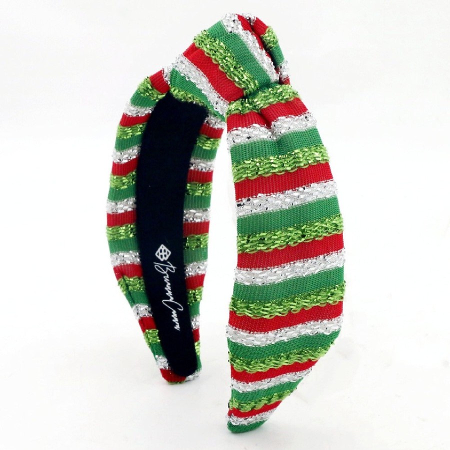 Accessories Brianna Cannon | Christmas Shimmer Striped Headband