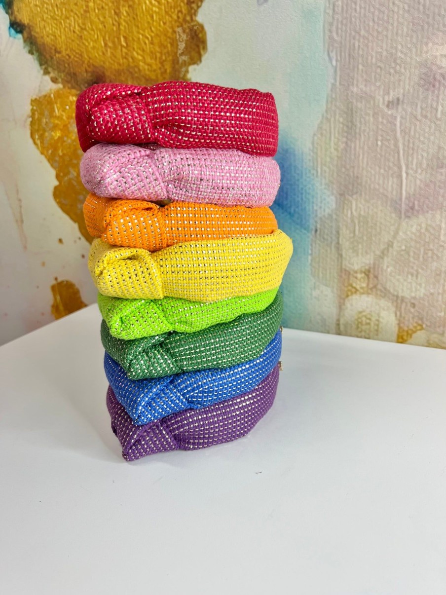 Rainbow Brianna Cannon | Child Size Solid Tweed And Gold Headband