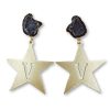 Accessories Brianna Cannon | Vanderbilt Gold Tone Star Earrings With Black Geode