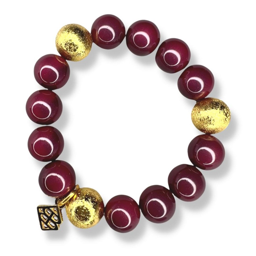 Accessories Brianna Cannon | Maroon Beaded Brianna Bracelet