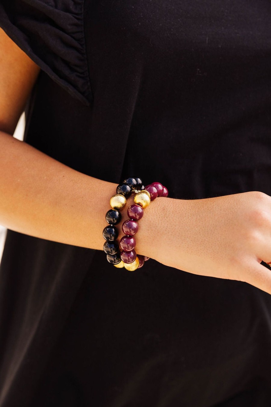 Accessories Brianna Cannon | Maroon Beaded Brianna Bracelet