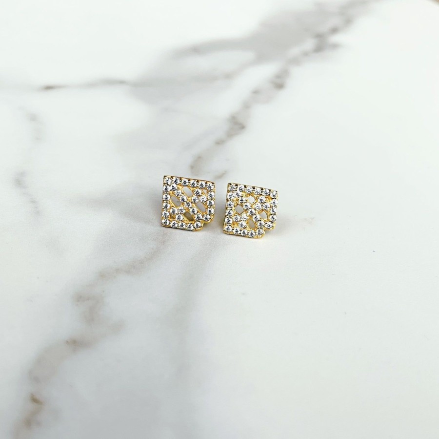 Accessories Brianna Cannon | Pave Logo Studs